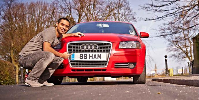 A happy Forever Business Owner with his car